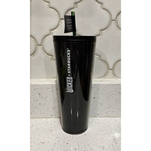 Starbucks 2024 Wicked Defying Gravity 24oz Tumbler Cold Glow in the Dark - Picture 2 of 4